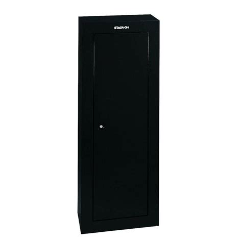 stack-on 8-gun steel security cabinet gloss black|long gun storage cabinet.